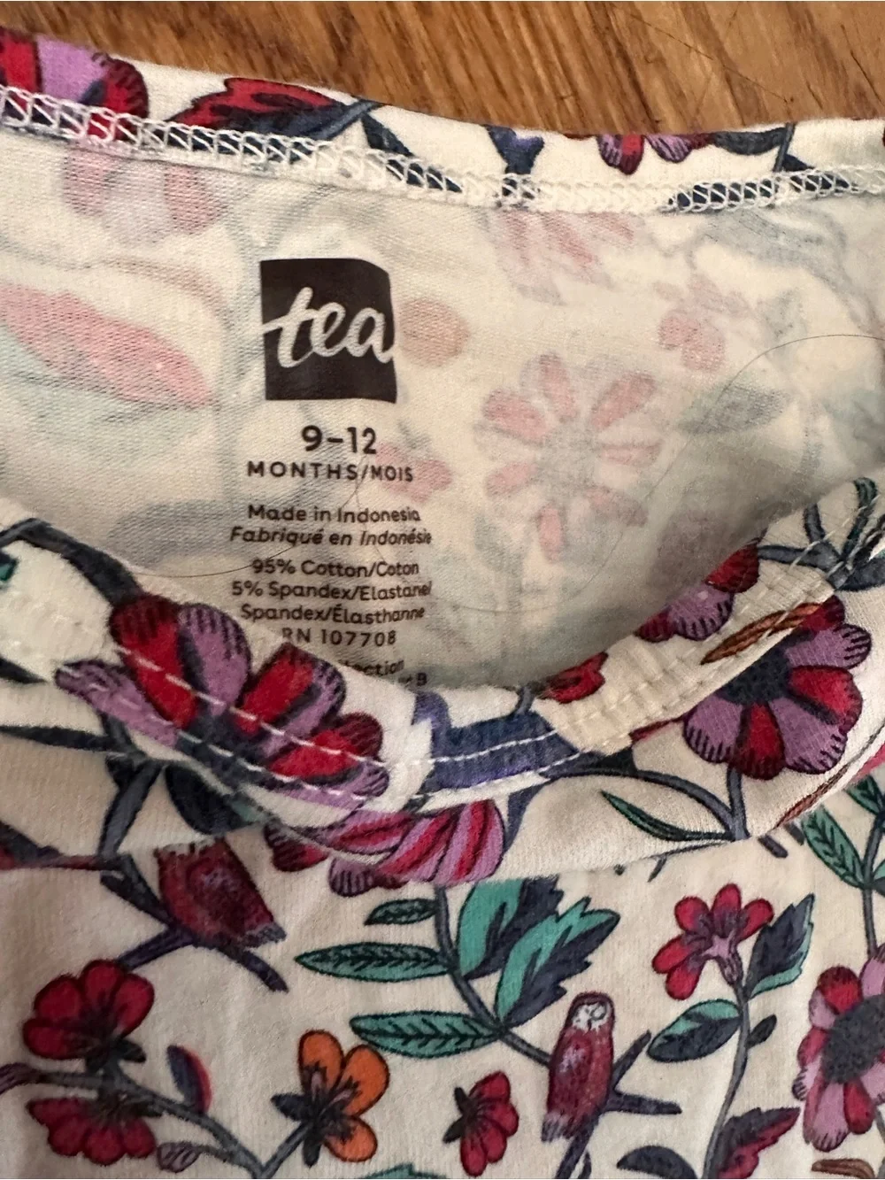 Set of 2 Tea Collection Girls Purple Tulip & White Floral One-Pieces 6-12 months